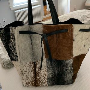 Céline Fur Cabas Phantom Handbag